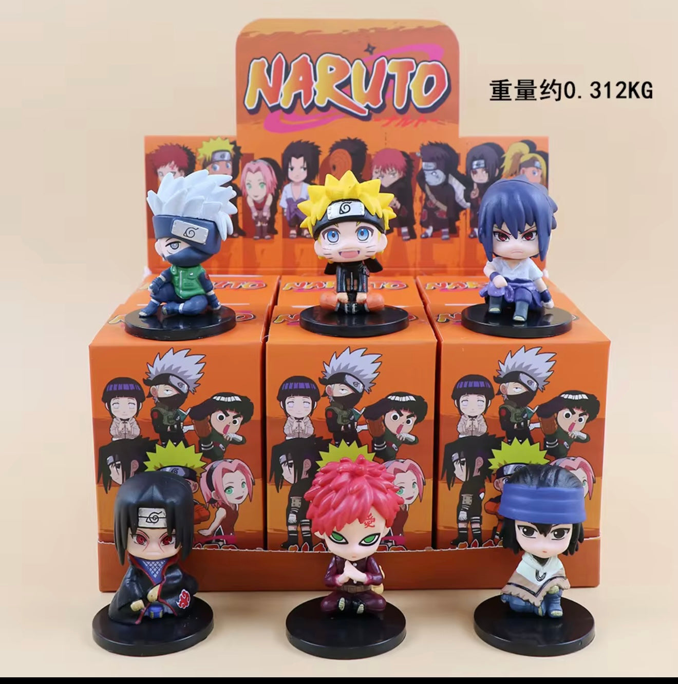 6pcs Naruto figure set-6 character per box