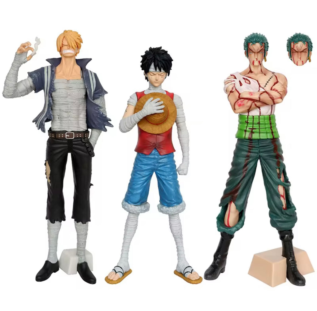 Straw hat trio action figure-one piece(26-30cm)